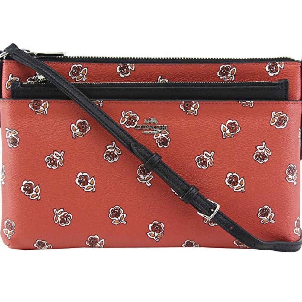 Coach Women's Signature Rose East West Cross-body